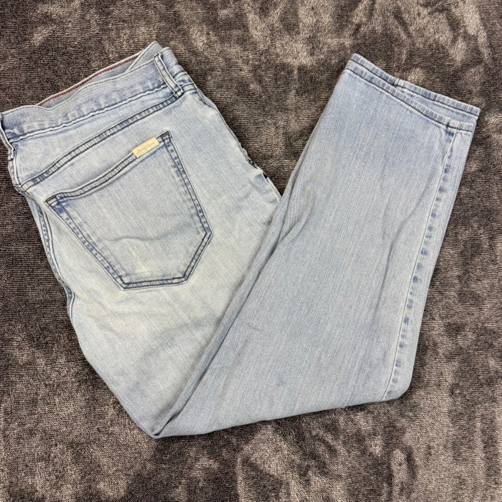 Eddie Bauer Jeans Womens 12 Blue Boyfriend Embroidered Light Wash Denim Pants
